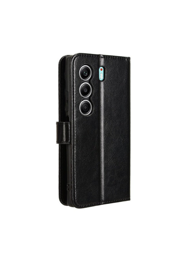ثلاثة نمور لـ TECNO Camon 40 Pro 5G Case ، PU الجلد المواد ، المغناطيسية كل شيء شامل حالة الهاتف الوقائي لـ TECNO Camon 40 Pro 5G ، الأسود. - Image 4